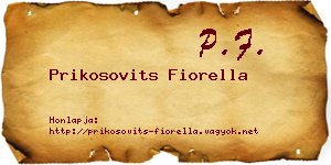 Prikosovits Fiorella névjegykártya